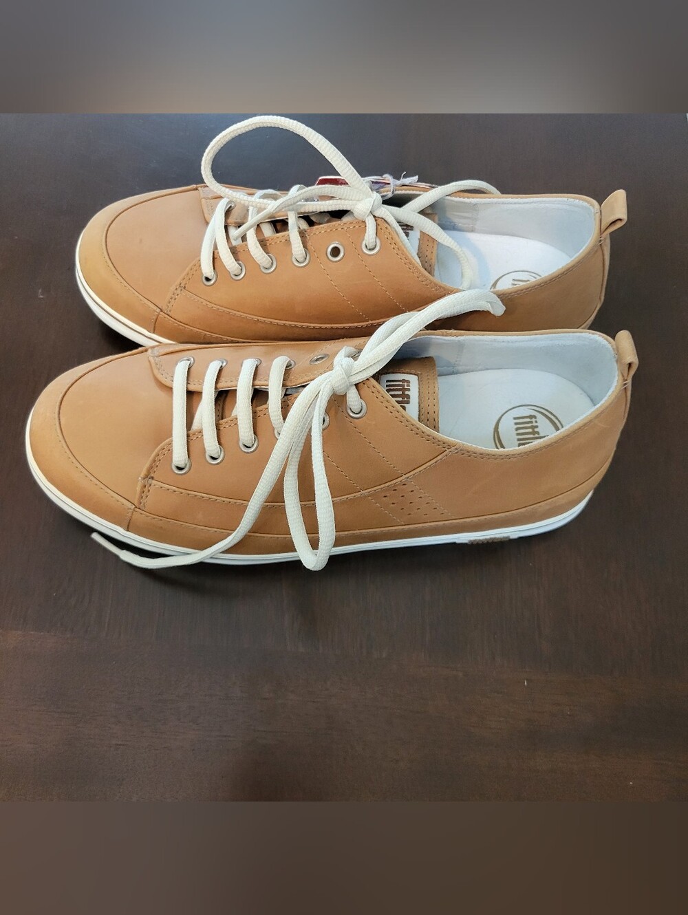 Fit Flop NWT Casual Tan Women's Lace-Up Sneakers W Great Support Ladies Size 9